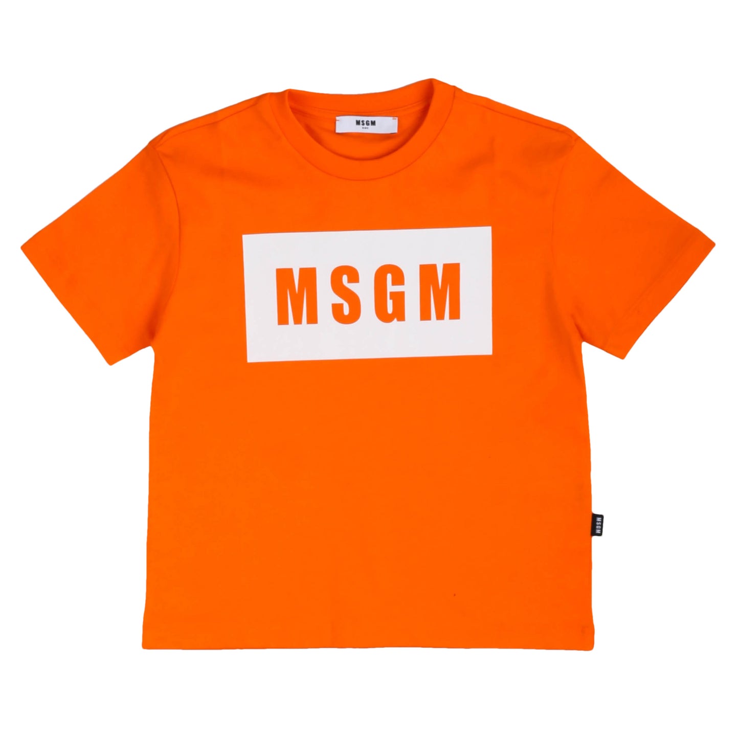 T-shirt bimbo/a MSGM arancione e bianca