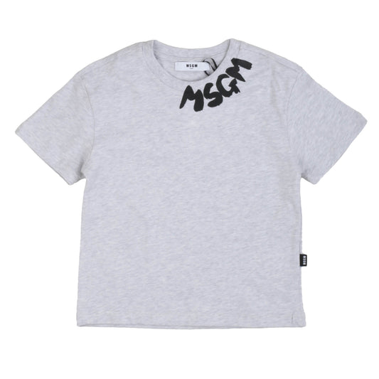 T-shirt bimbo/a MSGM grigia e nera