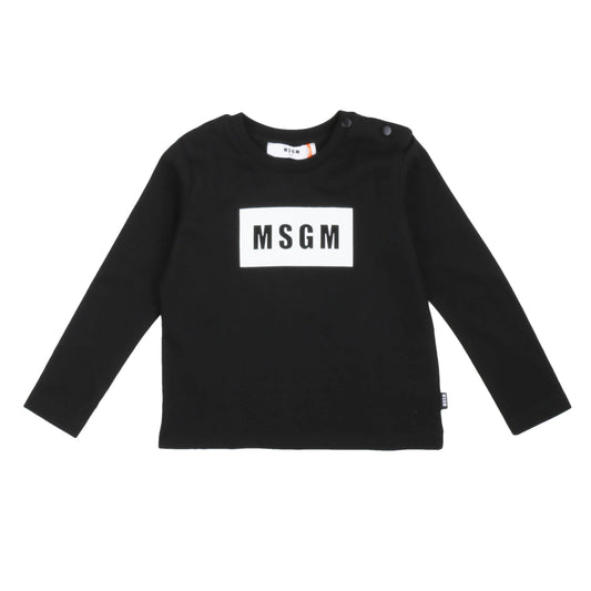 T-shirt manica lunga nera MSGM