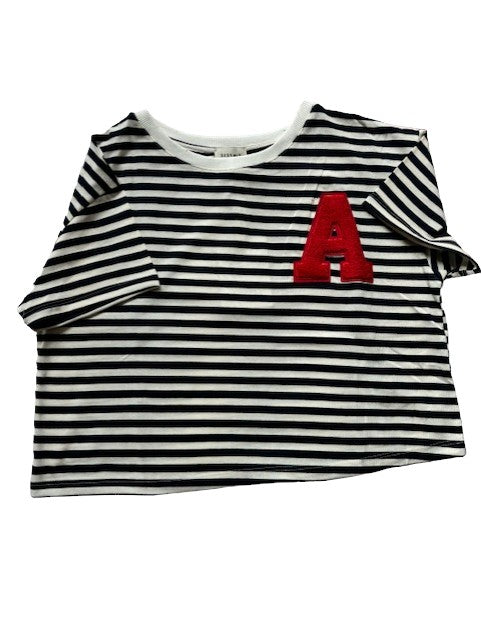 Maglia rigata con patch