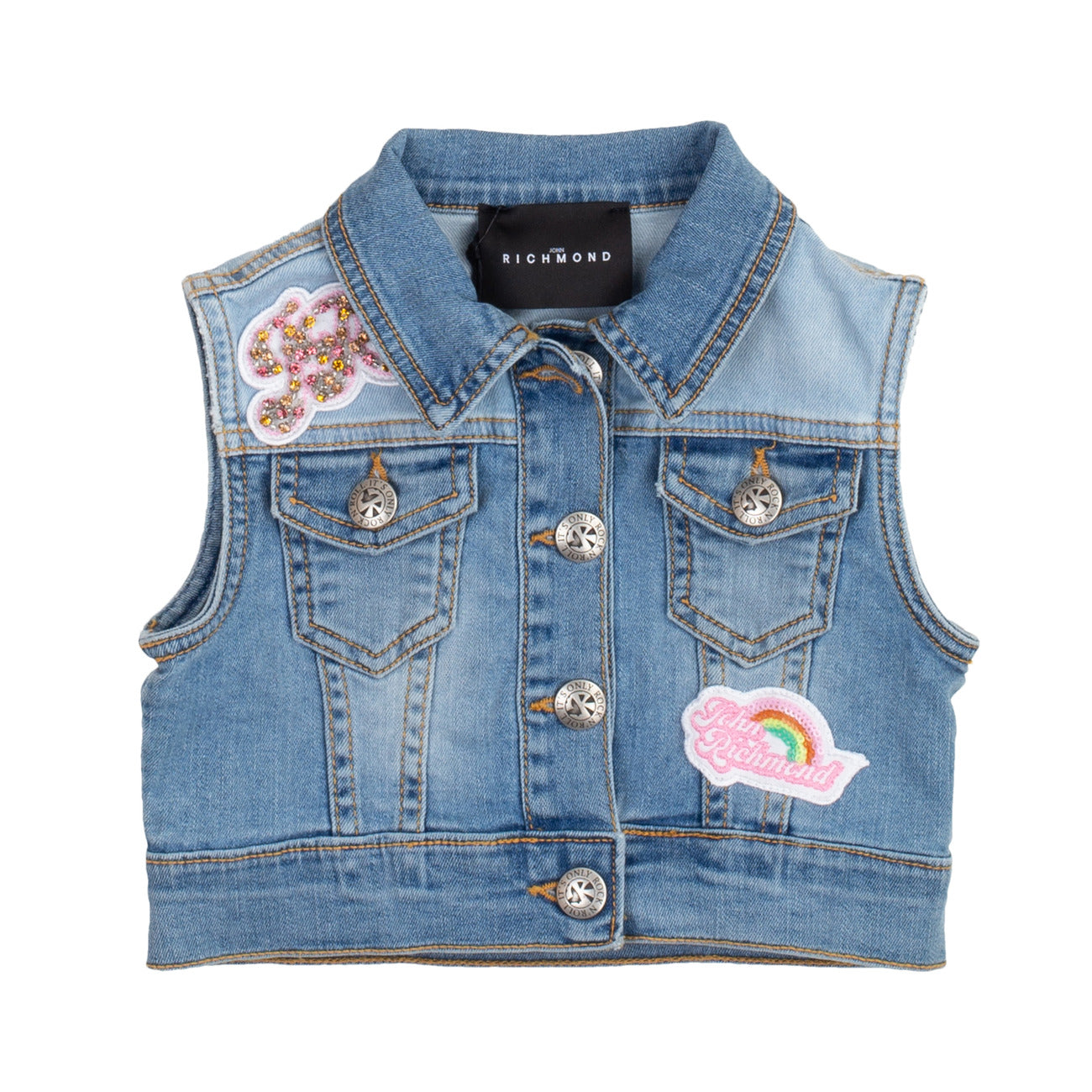 Gilet jeans, bambina, John Richmond - IrisBlu