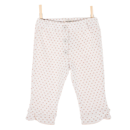 Pantaloni bimba Coccodè a pois in jaquard - IrisBlu