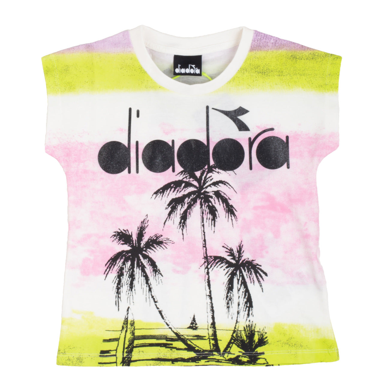 T-shirt Diadora in cotone, manica corta - IrisBlu