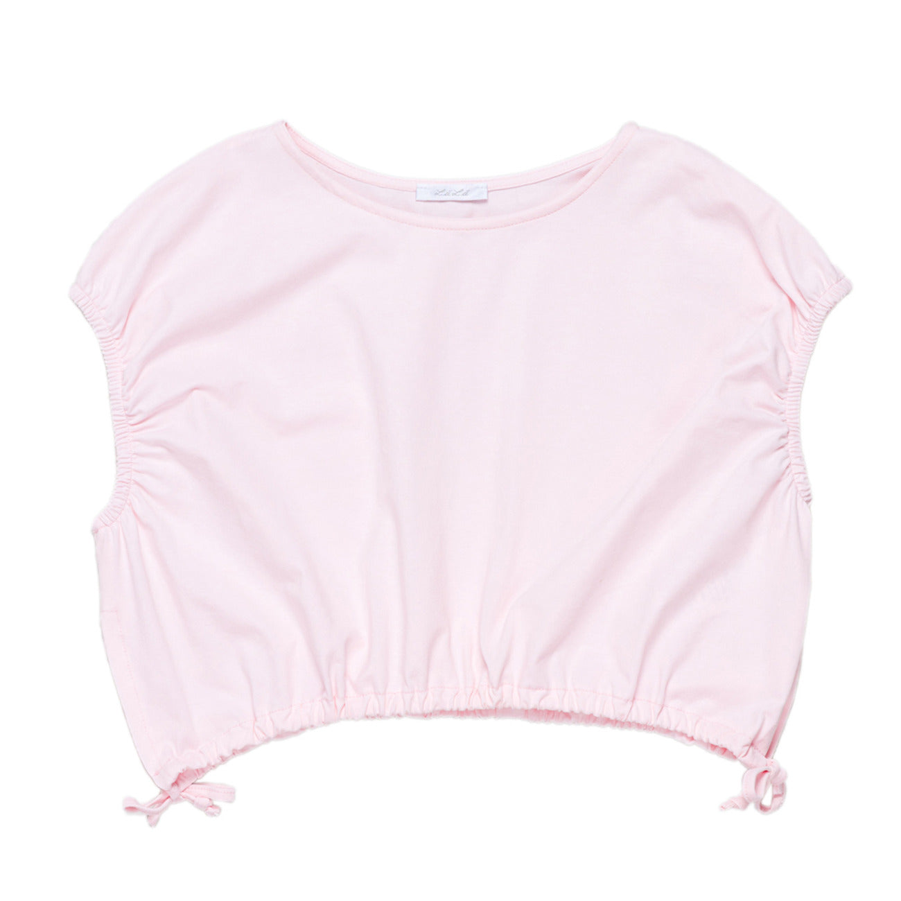 T-shirt rosa in cotone, bambina, smanicata, Lulu by Miss Grant - IrisBlu